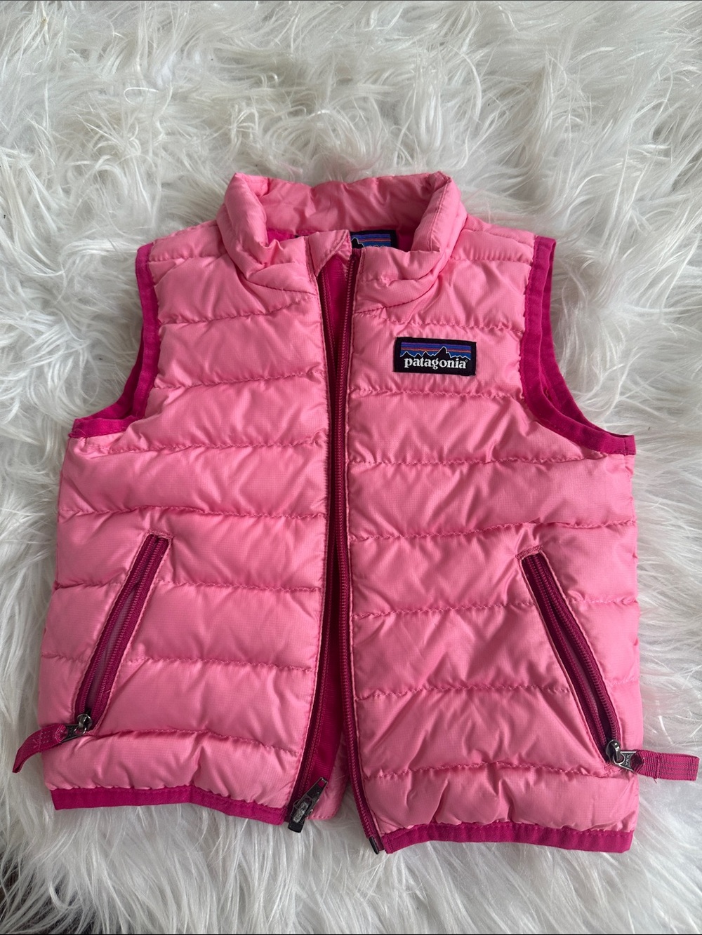 Patagonia Pink and Magenta Puffer Vest 6 months